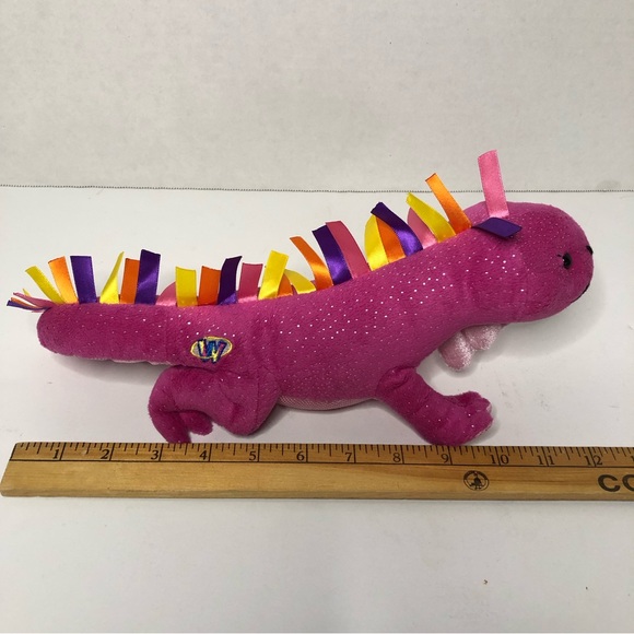 Ganz Webkinz Ribbon Pink Iguana No Code Pink Glitter Plush Stuffed Animal - Picture 6 of 6